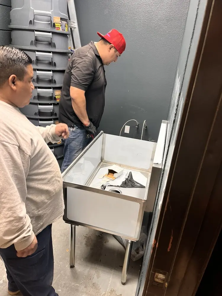 Commercial plumbing and sink installation in La Porte